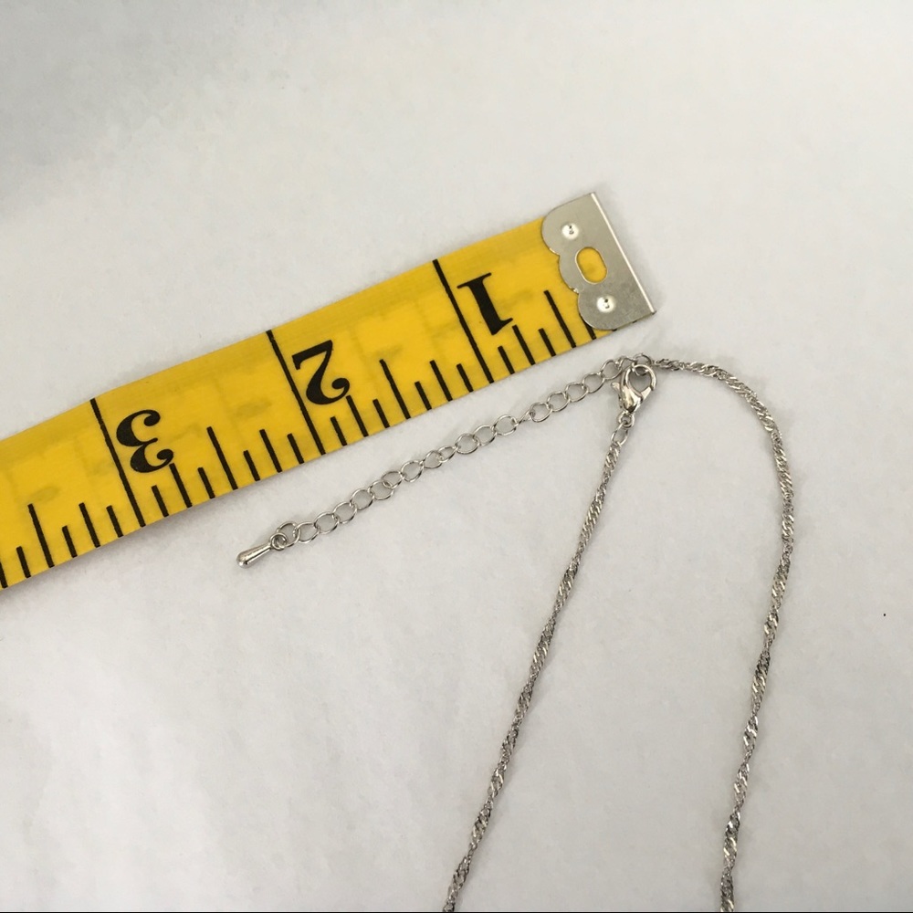 Frozen Ice Snowflake Blue Crystal Necklace - Picture 4 of 7